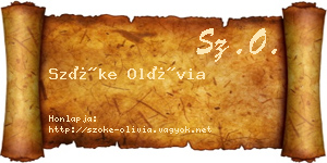 Szőke Olívia névjegykártya