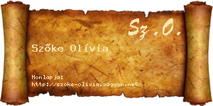 Szőke Olívia névjegykártya