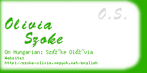 olivia szoke business card
