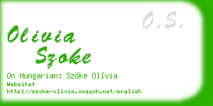 olivia szoke business card